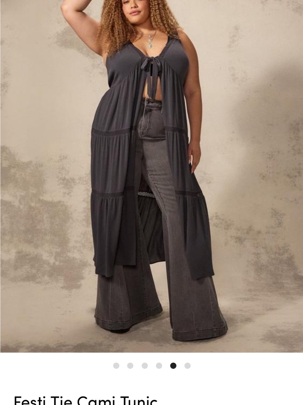 Torrid Charcoal Gray (Phantom) Lightweight Tunic